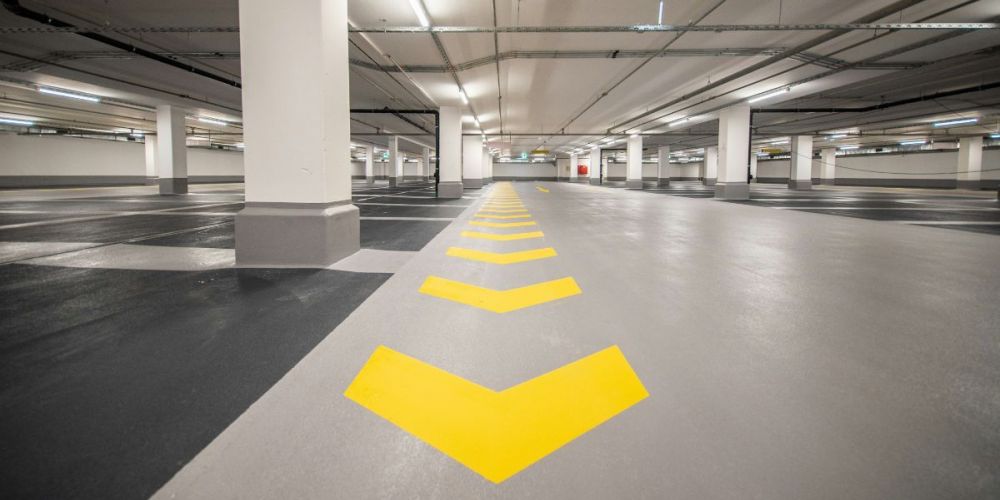 image of a building parking lot