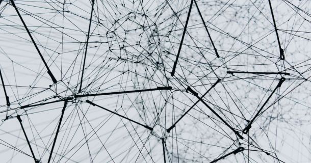 abstract image of cybersecurity building data