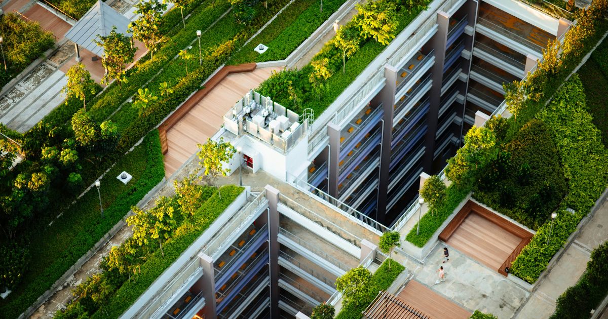 image of a sustainable green building