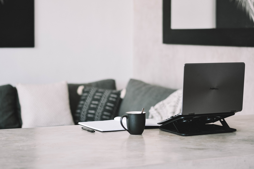 At home desk setup